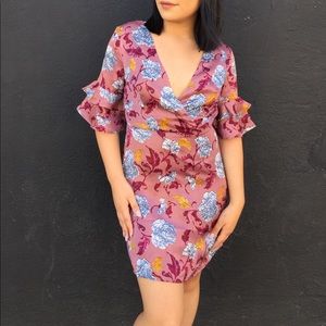 Floral Satin Dress